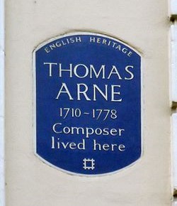 Thomas Arne Plaque